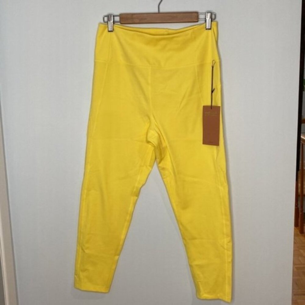 Girlfriend Collective Women Yellow High-Rise Compression Leggings Size XL